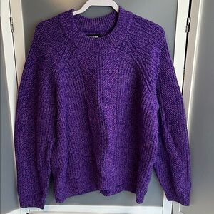 NADDAM wool cashmere blend pullover sweater purple XL